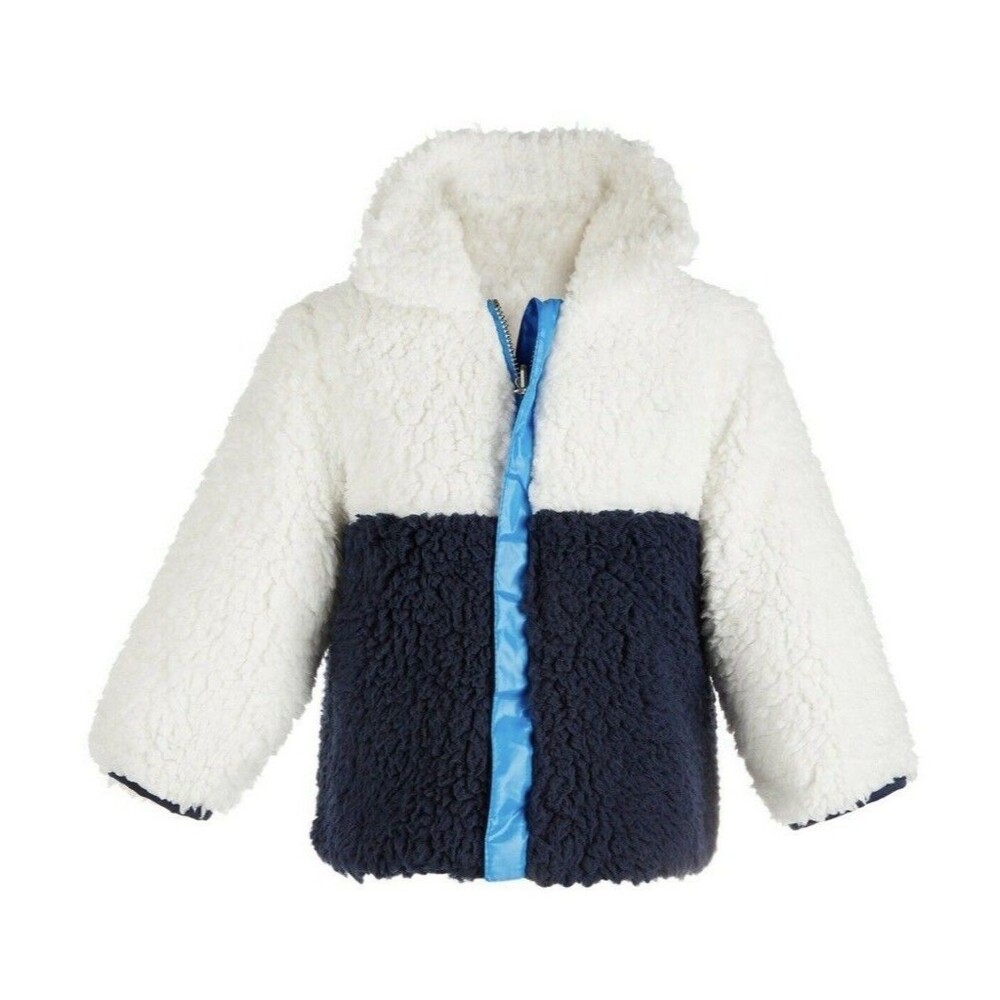 First Impressions Baby Boys Blue Reversible Colorblocked Jacket